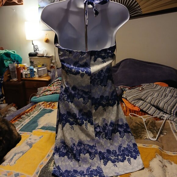 ENT Entrancy Medium M Purple Striped Halter Dress - Picture 6 of 11